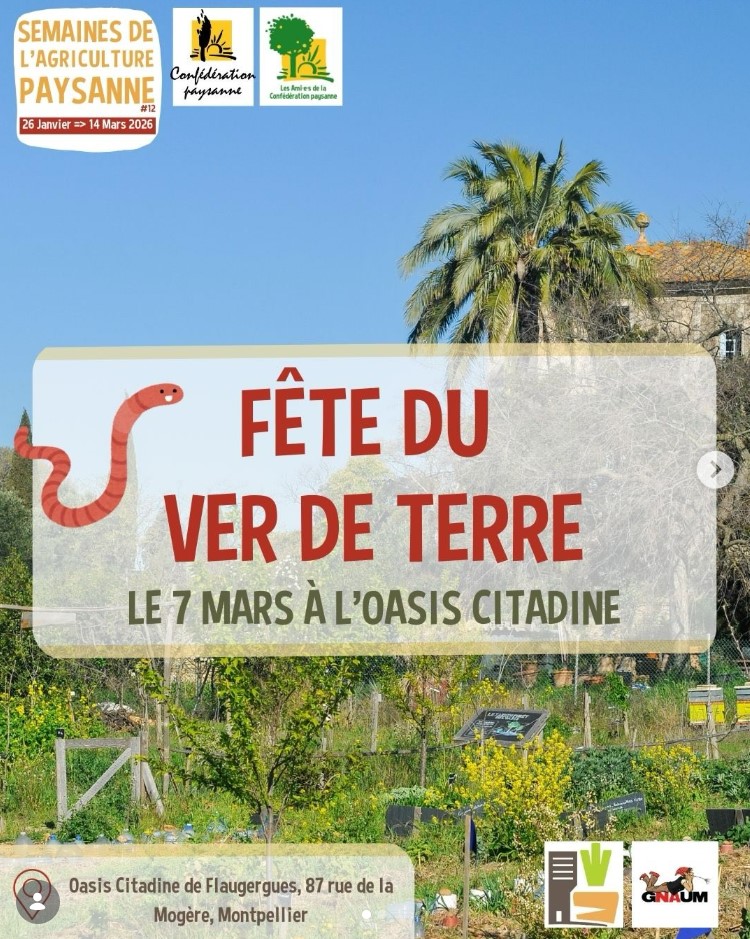 L’Oasis Citadine fête le ver de terre au Château de Flaugergues